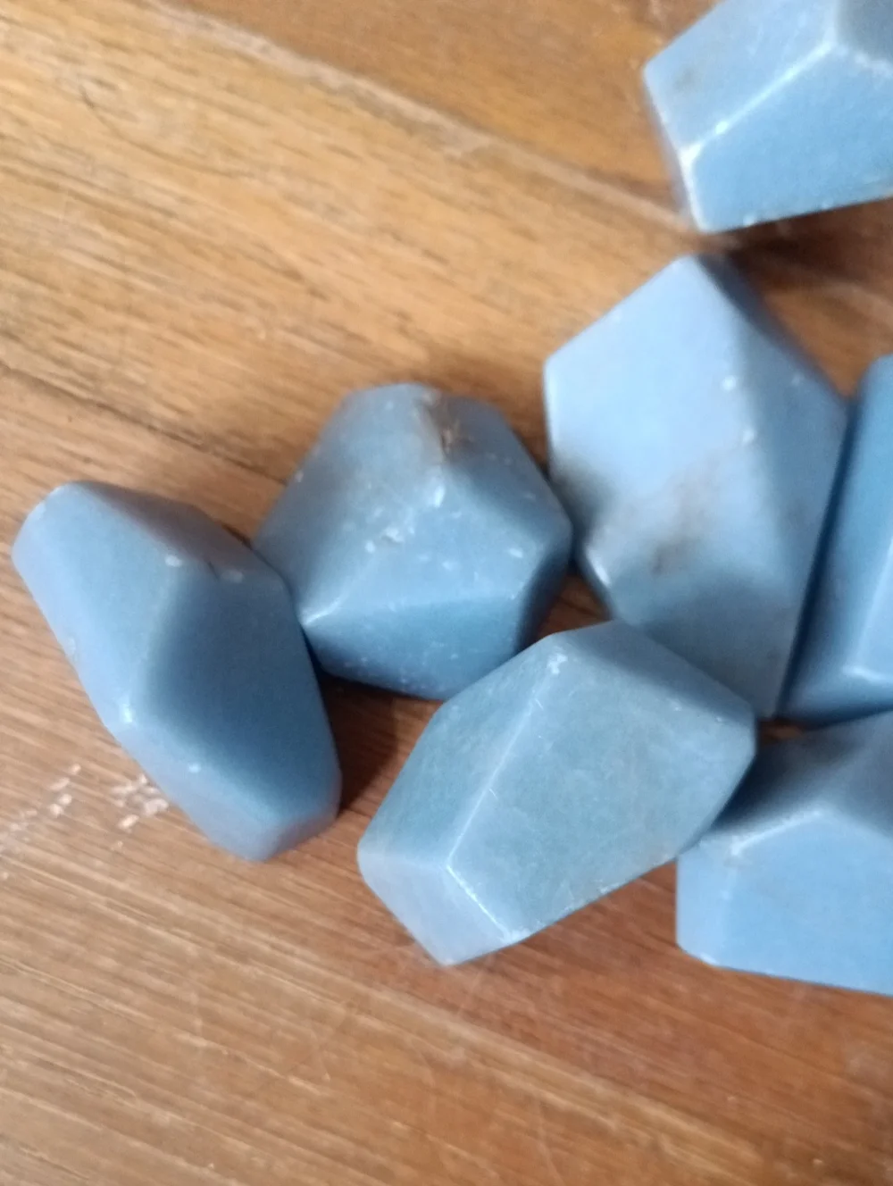 Blue Angelite Crystal Freeform Lot Of 10